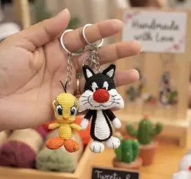 Tweety and Sylvester keychains