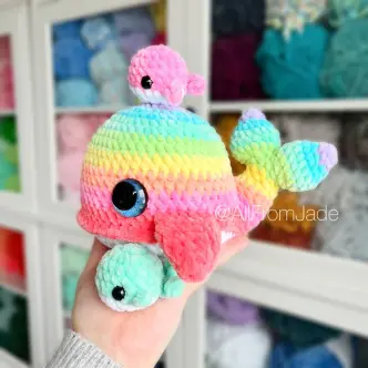 NO-SEW Crochet PATTERNS: Whale Family