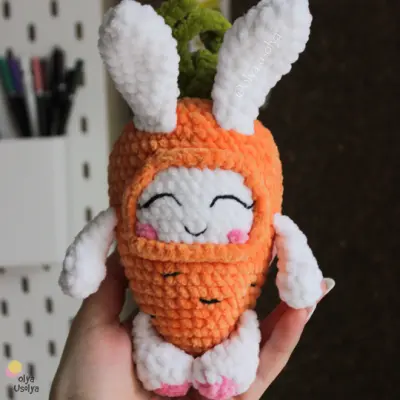 Free Carrot Bunny Crochet Pattern - Easter Amigurumi