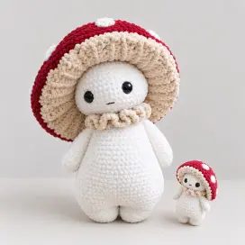 Mushroom guy - critter stitch crochet pattern amigurumi