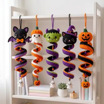 Halloween Ornament Set Crochet PDF Pattern