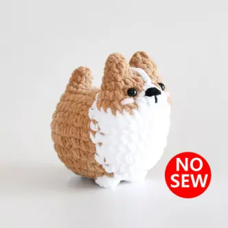 Crochet pattern-No Sew Corgi