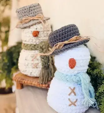 Snowman Amigurumi, Beginner Friendly Winter Softie