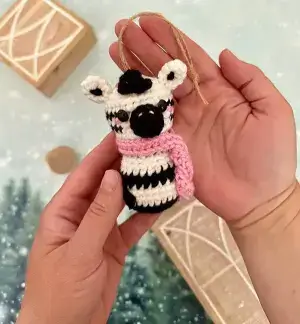 Free Crochet Zebra Ornament Pattern