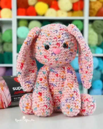 Red Heart Speckle Yarn Crochet Bunny