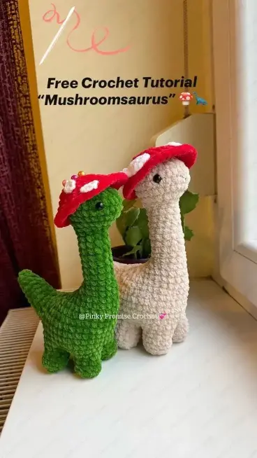 Crochet Mushroom Dinosaur Pattern