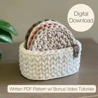 Crochet Basket & Coaster Pattern