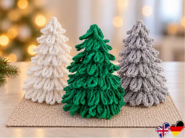 Crochet Christmas Tree Gift Bag Pattern, Christmas Decor