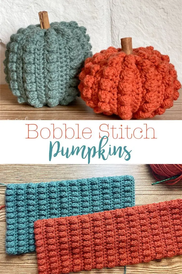 Bobble Stitch Pumpkins