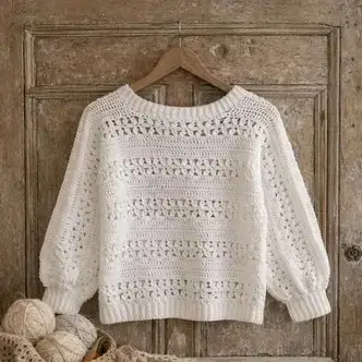 Crochet Sweater Pattern Easy Pullover Jumper