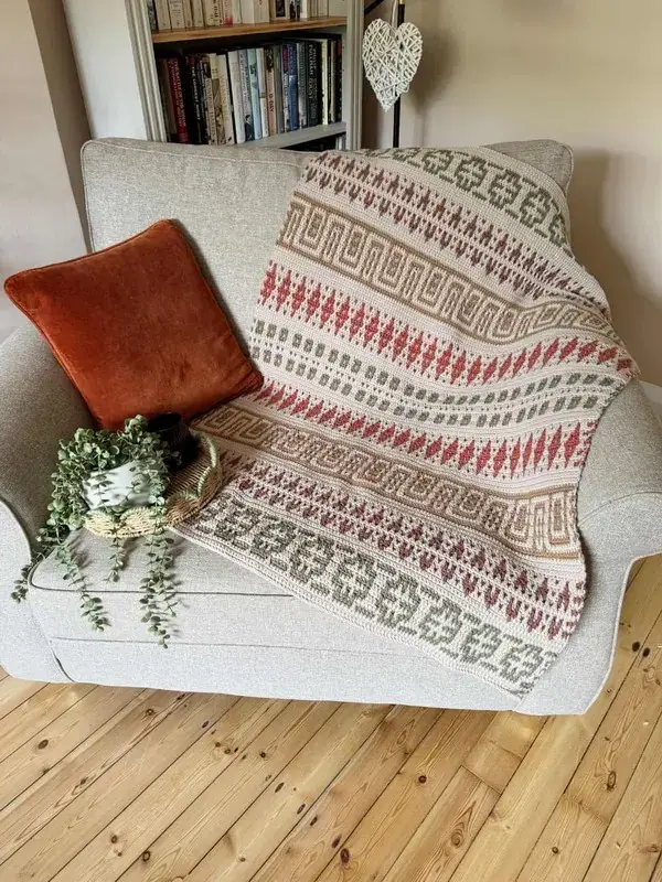 Free Mosaic Crochet Blanket Pattern; Wildflower Crochet Along