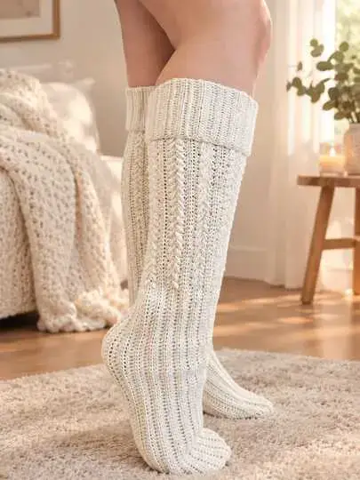 Crochet Socks with Cable Pattern