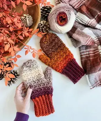 The Chunky Suzette Mittens and Fingerless Gloves