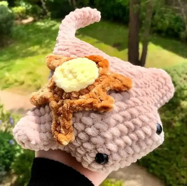 MTO Sea Pancake Stingray Crochet Plushie