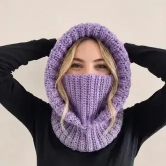 Crochet Balaclava Turtleneck Hoodie Pattern