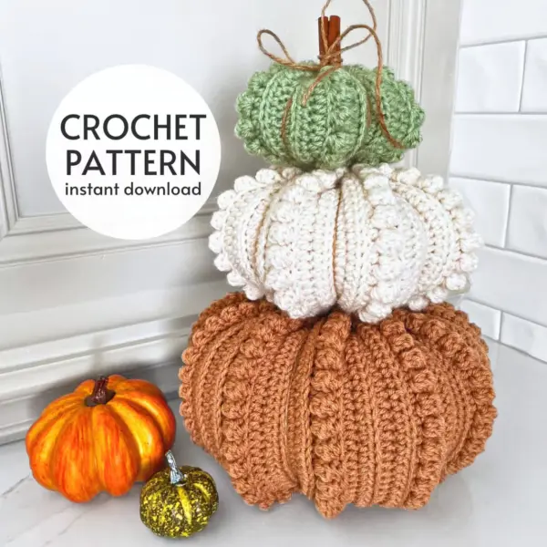 Farmhouse Bobble Pumpkin Crochet Pattern