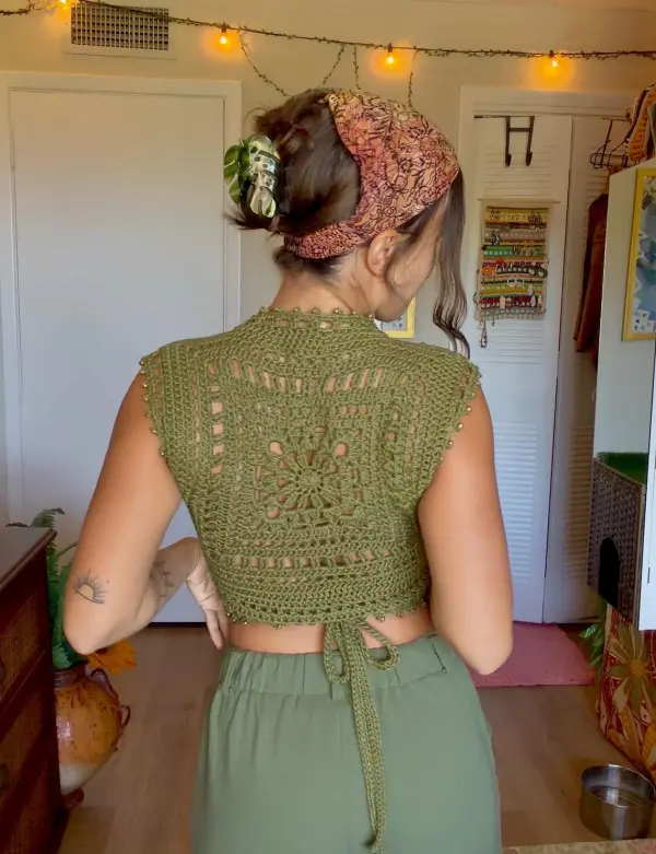 Lacey Wrap Top Crochet Pattern