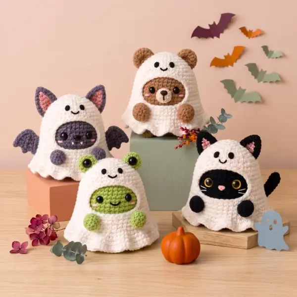 4in1 Halloween Ghost Crochet PDF Pattern