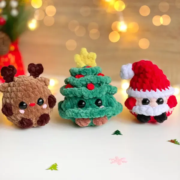 Christmas Crochet Pattern - Santa, Reindeer, Christmas Tree Amigurumi