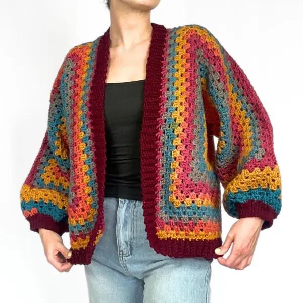 Easy Granny Hexagon Cardigan Pattern