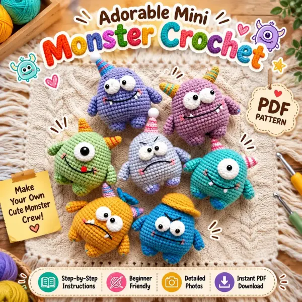 Adorable Mini Monster Crochet Patterns
