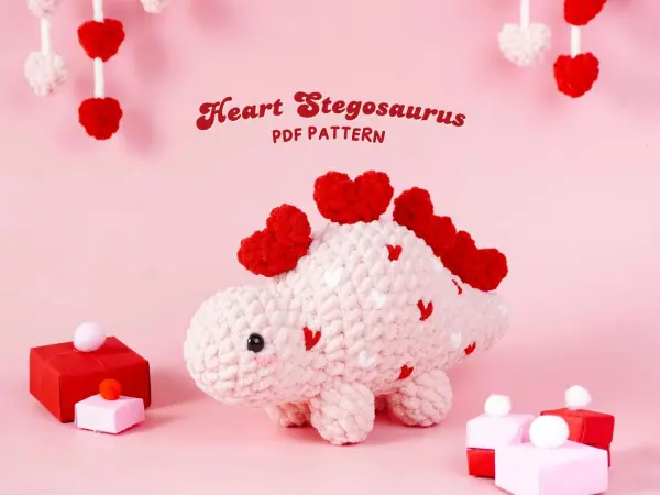 Heart Stegosaurus Crochet Pattern