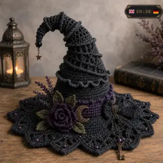 Gothic Crochet Patterns Witch Hat