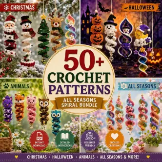 50+ Holiday Crochet Spiral Pattern Bundle