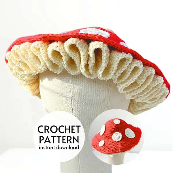 Mushroom Hat Crochet Pattern