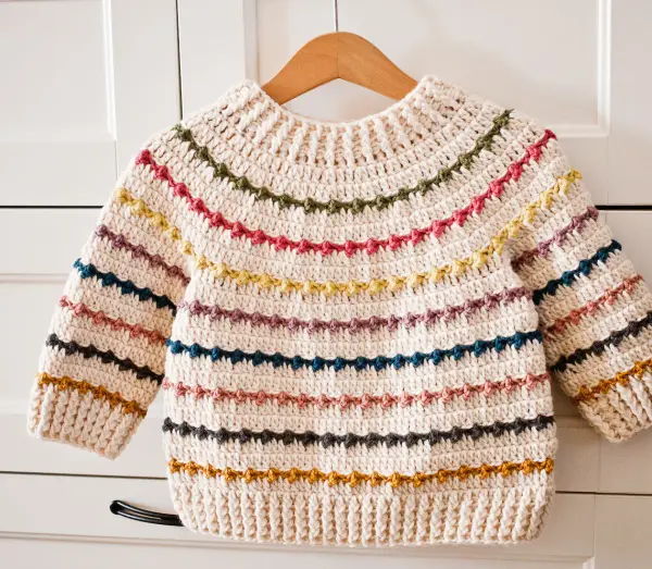 Crochet PATTERN - Rainbow Sweater