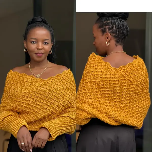 Crochet Wrap Sweater with Sleeves Pattern