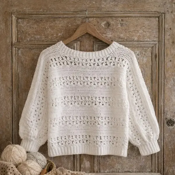 Crochet Sweater Pattern – Easy Pullover Jumper – Cozy Modern PDF