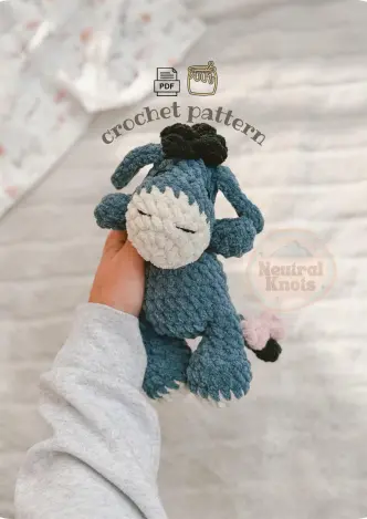 Crochet Mini Donkey Plushie Pattern