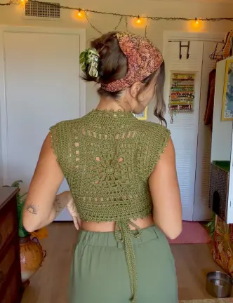 Lacey Wrap Top Crochet Pattern