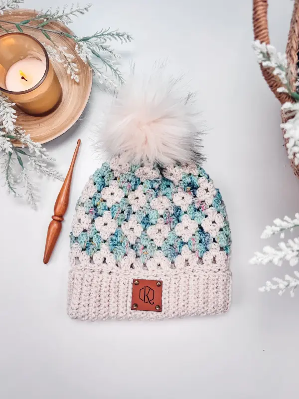 Harvest Hues Diamond Granny Stitch Beanie