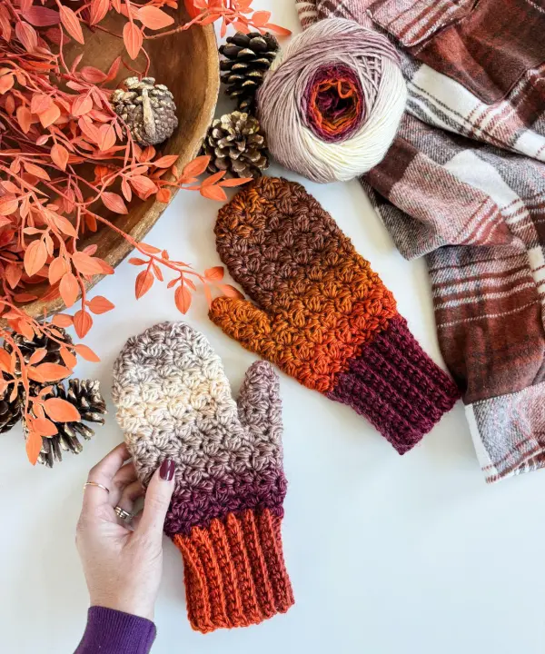 The Chunky Suzette Mittens and Fingerless Gloves