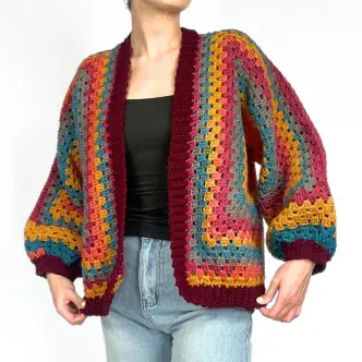 Easy Granny Hexagon Cardigan Pattern